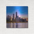 thumbnail image 3 of Luxe Metal Art 'Chicago - Amber Sunset Glow' by Epic Portfolio Metal Wall Art, 36" x 36", 3 of 9