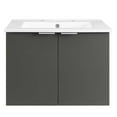 thumbnail image 3 of Modway Maybelle 24" Wall-Mount Bathroom Vanity in Gray White, 3 of 10