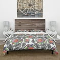 thumbnail image 3 of Designart 'Peony Flower Garden' Abstract Duvet Cover Set, 3 of 4