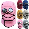 thumbnail image 6 of Morttic Unisex Thermal Winter Trapper Pilot Hat with Glasses Winter Cycling Windproof Full Neck Face Ski Masks for Outdoor, Red, 6 of 10