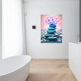 thumbnail image 5 of Zen Wall Art Spa Stone and Elegant Blue Orchid Flower on the Water Picture Canvas Prints Artwork Relax Zen Spa Meditation Room Decor (16x20inch), 5 of 5