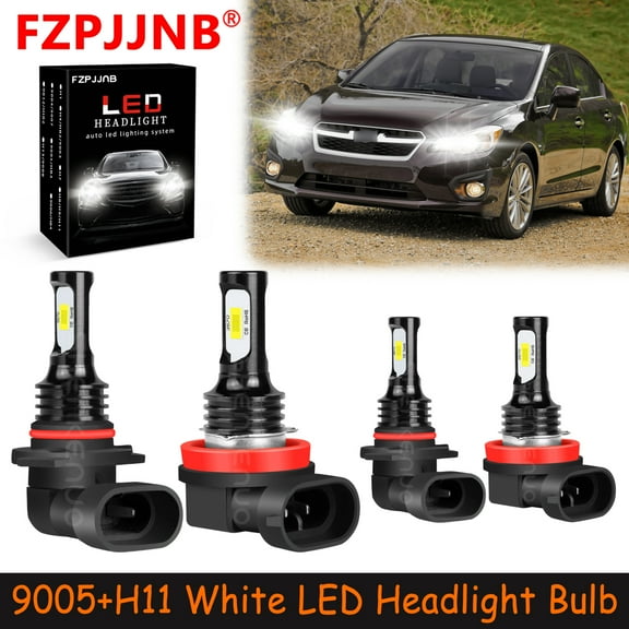 FZPJJNB for Subaru Impreza 2012-2016 White Led Headlights Bulb High Low Beam,9005 H11,HKB,C09