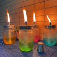 thumbnail image 4 of Mason Jar Tabletop Torches Kits,6 Pack Regular Mouth Lids,Wicks and Caps,Outdoor Oil Lamp Lights for Patio Garden Decor, 4 of 5