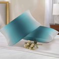 thumbnail image 2 of Teal Green Grey Ombre Lumbar Pillow Covers 20x12 Inch Set of 2, Modern Abstract Art Gradient Waterproof Outdoor Pillow Covers, Decorative Cushion Pillowcases for Couch, Sofa, Bed, Garden, Patio, 2 of 9