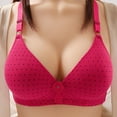 thumbnail image 3 of Front Closure Bras for Women Pullover Bra Feature V-Neck Longline Bra Style W-1048 Pinks-a L, 3 of 4