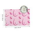 thumbnail image 2 of DouZhe Polyester Placemats Set of 4, Breast cancer awareness Pink Ribbon Pattern Heat Resistant Place Mats for Dining Table, 12" x 18", 2 of 7