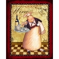 thumbnail image 2 of Eisner, Viv 15x18 Black Ornate Wood Framed with Double Matting Museum Art Print Titled - Chef 4 Wine, 2 of 4