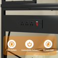 thumbnail image 5 of Farini 39" Kitchen Bakers Rack with Electrical Outlets, 5-Tier Microwave Stand & Coffee Bar Station with Storage for Kitchen Island, Black, 5 of 8