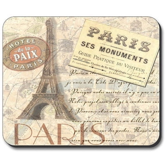 Art Plates Mouse Pad - Paris Travel Themed