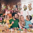 thumbnail image 4 of 12-Piece Wooden Easter Egg Bunny Decoration - Outdoor and Home Pendant Set without Ropes, 4 of 6
