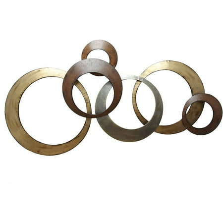 Stratton Home Decor  Metallic Rings  Wall  Decor  Walmart com