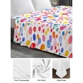 thumbnail image 6 of Colorful Polka Dot Twim Size Flat Sheet, Wrinkleproof & Fadeproof Cooling Flat Bed Sheet Only, Rainbow Watercolor Polka Dots Breathable Soft Bedding Top Sheets 66 x 96 Inches, 6 of 8
