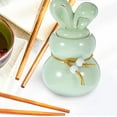 thumbnail image 4 of PRETYZOOM Ceramic Easter Bunny Cookie Jar with Lid Rabbit Candy Dish Rabbit Bowl Loose Leaf Tea Canister Decorative Canister Ceramic Candy Jar for Ester Party Table Centerpiece Green, 4 of 9