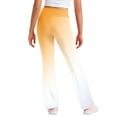 thumbnail image 7 of vokkrv Girl's Flare Leggings High Waisted Yoga Pants Bootcut Dance Casual Pants Activewear Kids Bell Bottoms Orange 6-7 Years, 7 of 7