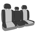 thumbnail image 3 of CalTrend Center 40/20/40 Split Bench Carbon Fiber Seat Covers for 2012-2012 Nissan Pathfinder - NS161-03FC Charcoal Insert with Black Trim, 3 of 3