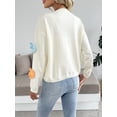 thumbnail image 2 of Women’s Knit Sweater with Solid Color & Floral Design, 2 of 5