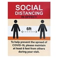 thumbnail image 4 of HUBERT® Social Distancing Sign - 22"W x 28"H, 4 of 7