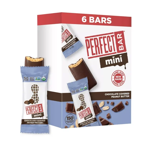 Perfect Bar Snack Size Chocolate Covered Peanut Butter Protein Bars - 6.34oz/6ct