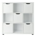 thumbnail image 3 of Contemporary Home Living 3-Tier Wooden Storage Cabinet - 37.5" - White, 3 of 12