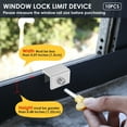 thumbnail image 5 of Wekvgz 10 Pack Window Stopper Window Locking Limiters in Aluminium Safe and Reliable Sliding Window Stops Easy to Install Without Drilling Adjustable Locking Limiters for Windows, 5 of 12