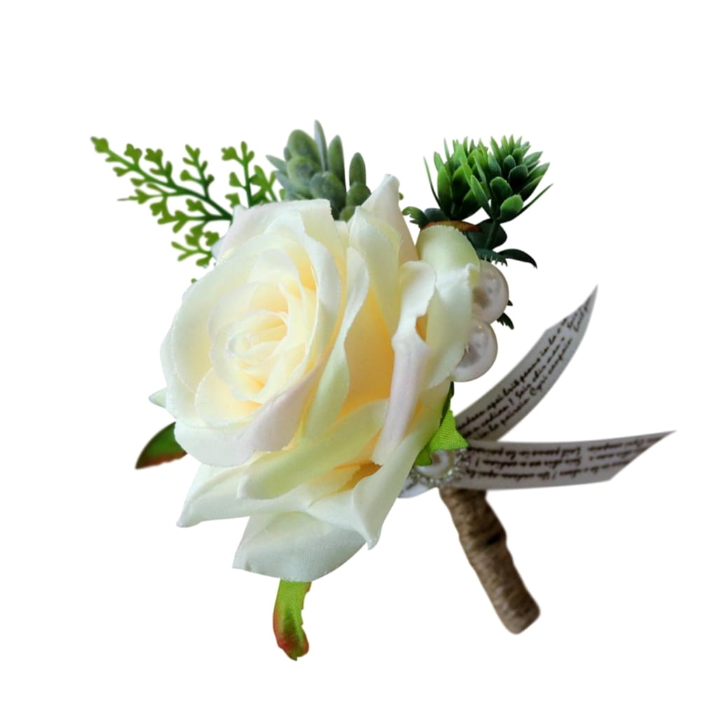 Posies  Bridesmaids Groom Wedding Artificial Rainbow Rose Flower Bouquets 