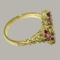 thumbnail image 4 of LBG British Made 10k Yellow Gold Cubic Zirconia & Pink Tourmaline Womens Engagement Ring - 33 size options - Size 8, 4 of 6