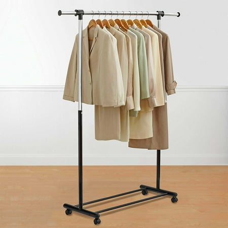 Bed Bath And Beyond Kelowna Portable and Expandable Garment Rack in Black/Chrome, Measures 32- 48 W x 17.3 D x 66 H By Bed Bath and Beyond ()