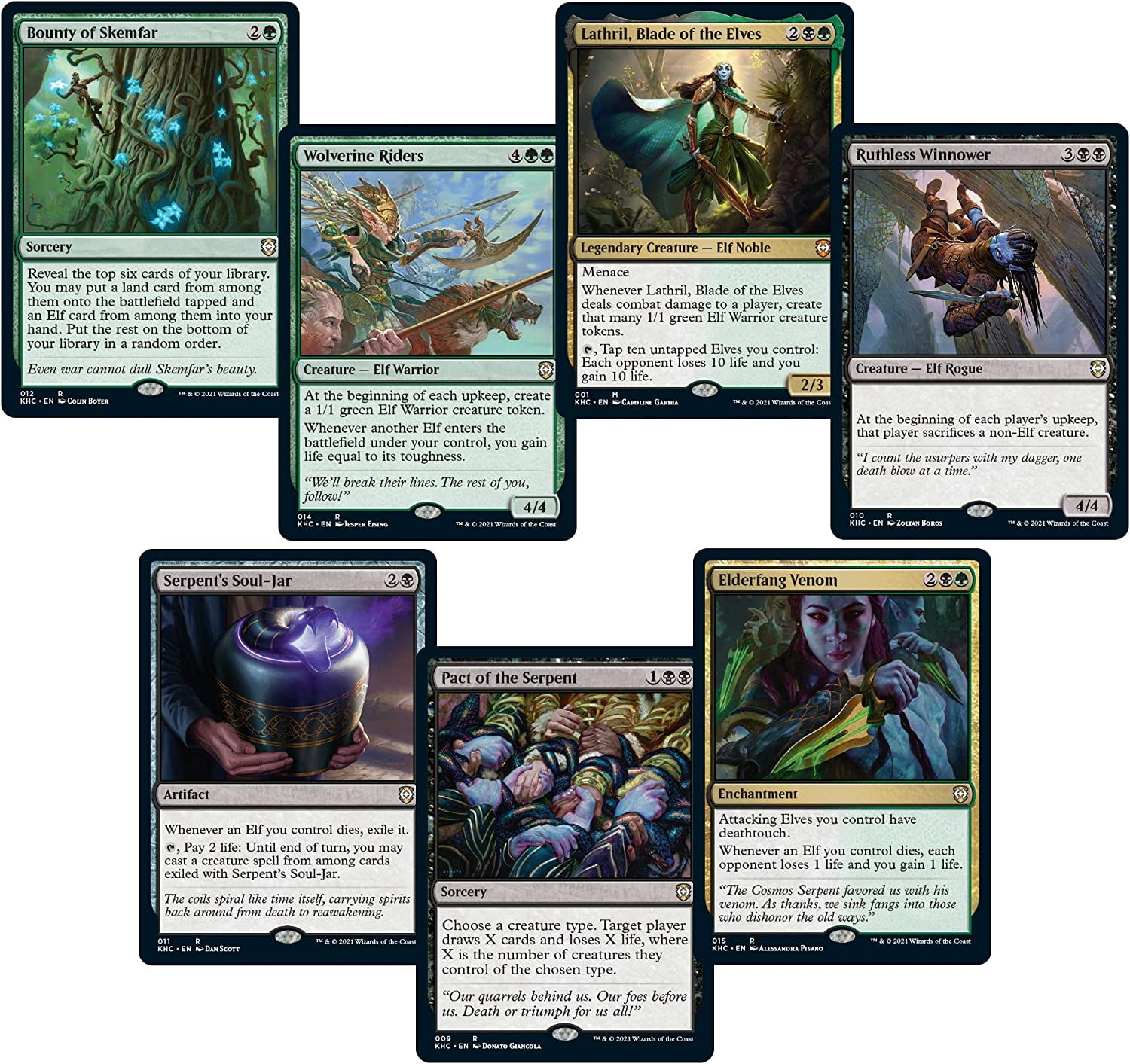 Magic: The Gathering Kaldheim Commander Deck – Elven Empire | 100 Card Ready-to-Play Deck | Green-Black