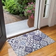 thumbnail image 2 of Blue Ethnic Geometric Patchwork Pattern Door Rugs,Washable Non Slip Door Mats Indoor,Decorative Door Mats,Entry Mat Indoor for Entrance,Bedroom,Kitchen,Bathroom,17"x30", 2 of 6