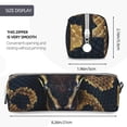 thumbnail image 3 of Cauagu Ball Phyton Snake Print Leather Pencil Pen Case - Stationery Bag Portable Stationery Bag Big Capacity Pencil Pouch Cosmetic Organizer Bag for Men & Women, 3 of 7