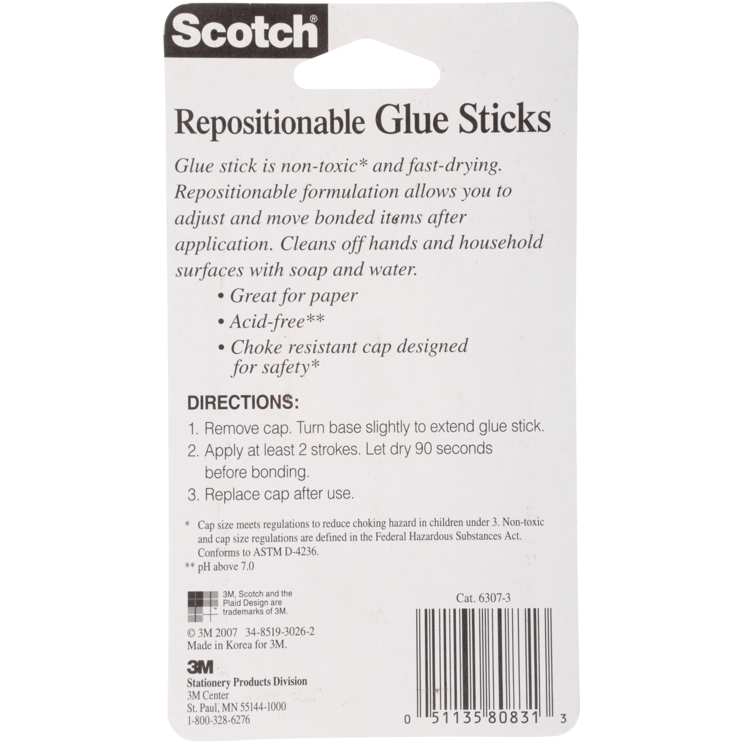 Scotch® Repositionable Glue Sticks 3 ct Pack
