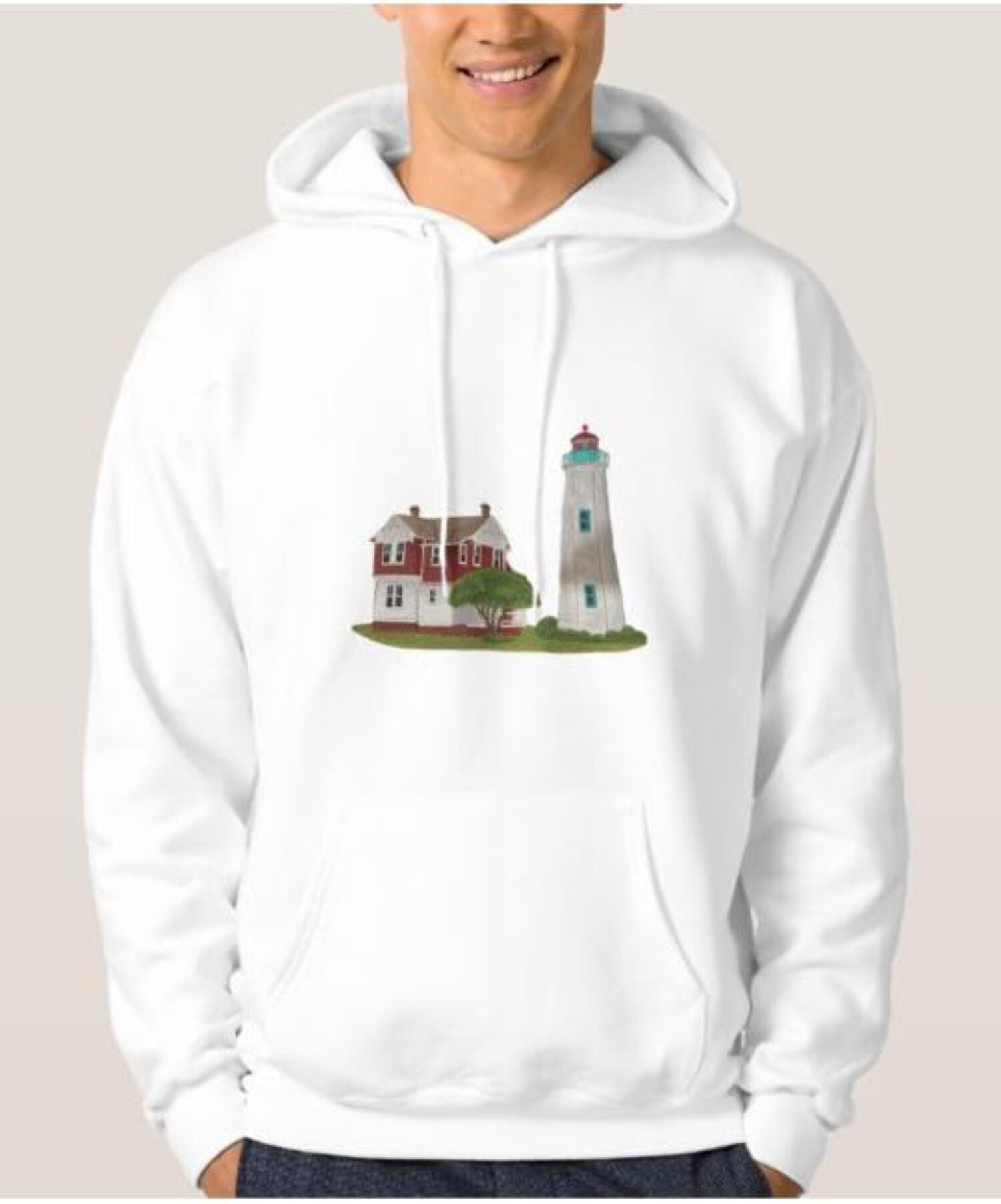 Captain I See The Light Custom and Unique Lighthouse [ Old Point Comfort Lighthouse (Virginia) ] Embroidered Iron on/Sew Patch (9.14" x 6.9")