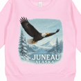 thumbnail image 3 of Inktastic Juneau Alaska Bald Eagle Mountain Landscape Toddler Sweatshirt, 3 of 4
