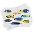 thumbnail image 1 of Ambesonne Fish Place Mats Set of 4, Cod Bonito Palette, Standard Size, Multicolor, 1 of 6