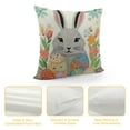 thumbnail image 4 of COMIO  Easter Decorations Throw Pillow Covers Set of Bunny Couple Decorative Throw Pillows Mr. &amp; Mrs. Rabbit Pillowcase with Colorful Easter Eggs for Sofa Couch,, 4 of 5