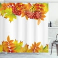 thumbnail image 1 of Ambesonne Rowan Shower Curtain, Autumn Branches Border, 69"Wx75"L, Yellow Orange Lime Green, 1 of 3