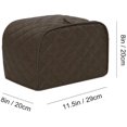 thumbnail image 2 of Toaster Appliance Cover Polyester Bread Toaster Cover Bakeware Protector Dust and Fingerprint Protection Two/Four Slices (2 Slice, Coffee), 2 of 2