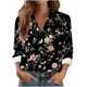thumbnail image 3 of TaTaai Women Printed Casual Button Down Shirt Long Sleeve Collared Blouse Ladies Spring Autumn Daily Street Wear Soft Breathable Machine Washable No Fading Stylish Top Gift, 3 of 6