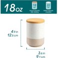 thumbnail image 2 of Sabine Small Ceramic Canister with Airtight Wood Lid - 18 oz Kitchen Storage for Coffee, Sugar, Tea & Spices - Compact Countertop Jar, 2 of 15