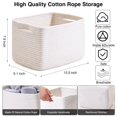 thumbnail image 3 of Cuerda de algodón tejida ICERZCZ Storage Baskets, 12,5 de largo x 9,1 de ancho x 7,9 de alto (paquete de 4), 3 of 6