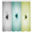 thumbnail image 3 of Ambesonne Abstract Shower Curtain, Different Daisy Flower, 69"Wx75"L, Avocado Green Turquoise, 3 of 3