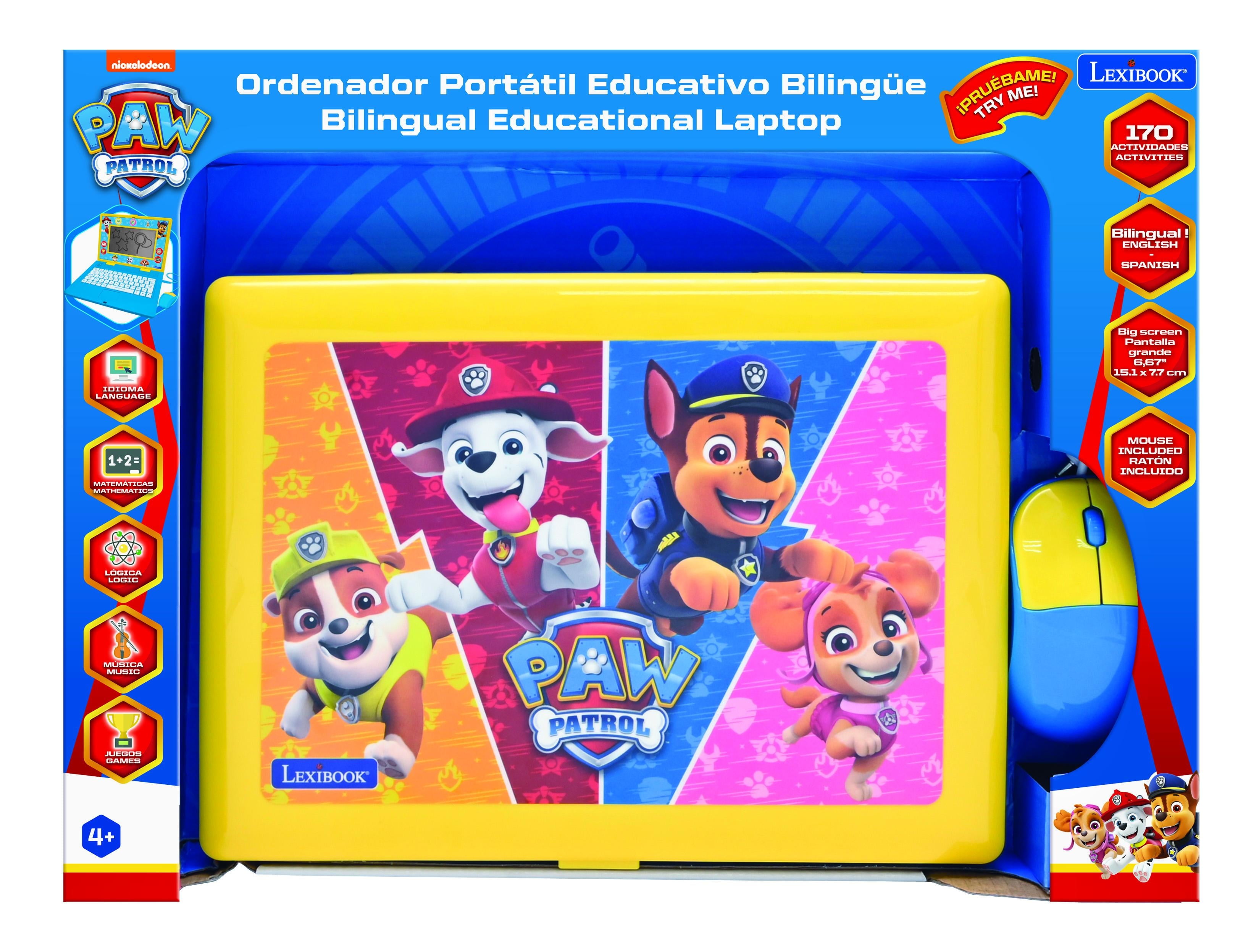 Paw Patrol Bilingual educational laptop with 170 activities (85 in each language) 6.7 screen EN/ES