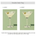 thumbnail image 4 of Yayeee Garden Flag 28" x 40" Double Sided Outdoor Yard Lawn Holiday Decorations, Light Green Martini, 4 of 6