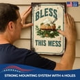 thumbnail image 4 of Bless This Mess Metal Poster by DC | Vintage Tin Sign Wall Art for Indoor Use | 7x10" Rust-Free Aluminum Decor for Kitchen | UV Protected & Weatherproof Print | Made in USA, 4 of 6