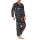 thumbnail image 2 of Balery Paisley Pijama para Hombre de Dos Piezas con Manga Larga, Conjunto de Dormir y Descanso Suave con Bolsillos-Large, 2 of 7