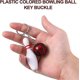 thumbnail image 2 of KAIYANG Paquete de 8 mini llaveros de bolos, adorno colgante, soporte decorativo para amigos, niños, regalo familiar, 2 of 5
