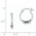 thumbnail image 2 of Beautiful Sterling Silver Round Antiqued Fancy Earrings, 2 of 2