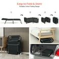 thumbnail image 6 of Topbuy Foldable Beach Chaise Lounge Chair with Pillow & Adjustable Pedal Black, 6 of 8