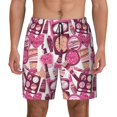 thumbnail image 3 of Uemuo Cute Girl Pattern Mens Swim Trunks Quick Dry Board Shorts with Mesh Lining, Stretch Beach Shorts Quick Dry No-Chafing Board Shorts-3X-Large, 3 of 9