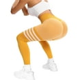 thumbnail image 3 of A AGROSTE Seamless Workout Leggings for Women Scrunch Butt Lifting Leggings Booty High Waisted Yoga Pants Gym Leggings Yellow-L, 3 of 6